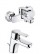 Kludi Neo 376840575-2 набор из смесителей для ванны и раковины